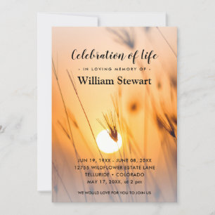 Modern Funeral Firande i Life-Eleganten Inbjudningar