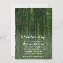 Modern Funeral | Firande i Life Grönt Forest Inbjudningar
