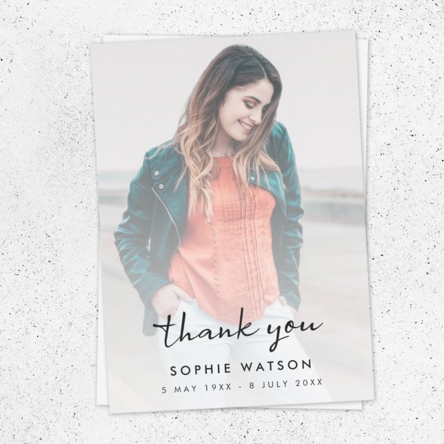 Modern Funeral | Firande i Life Memorial Tack Kort (Skapare uppladdad)