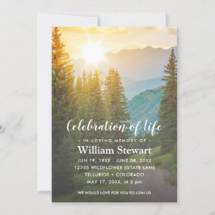 Modern Funeral   Firande i Life Mountain Inbjudningar