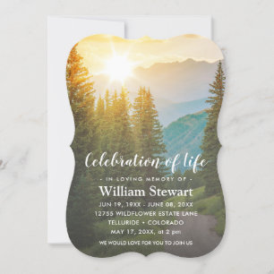Modern Funeral   Firande i Life Mountain Inbjudningar