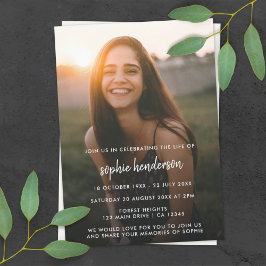 Modern Funeral | Firande i Life Photo Inbjudningar