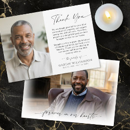 Modern Funeral Script Thank You 2 Photos Tack Kort