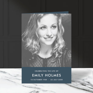 Modern Funeral   Tungt blå serviceorder har mappat Program