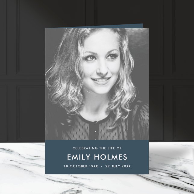 Modern Funeral | Tungt blå serviceorder har mappat Program (Skapare uppladdad)