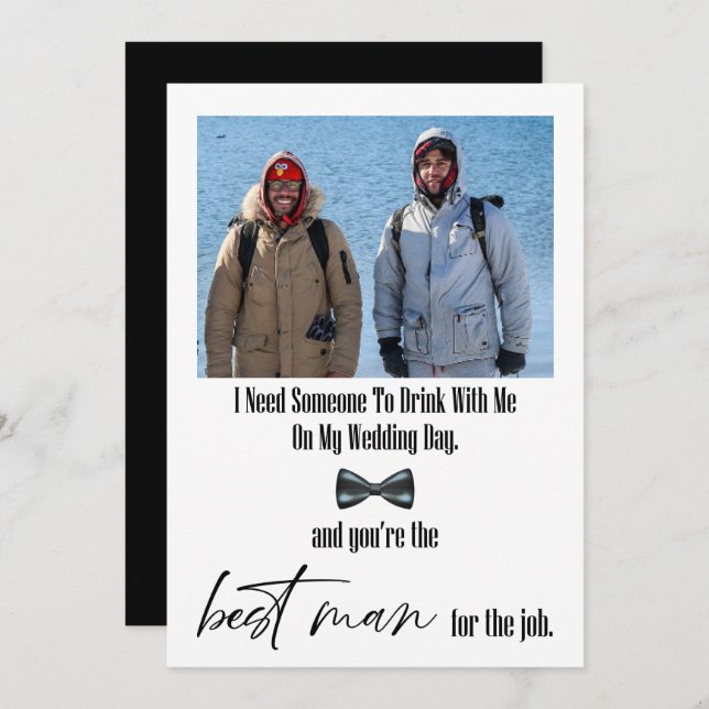 Modern Funny Best Man Frieri (Fram/baksida)