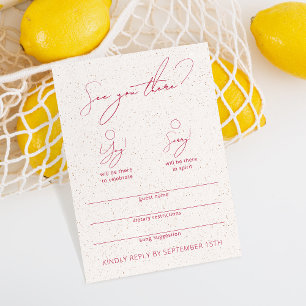 Modern Funny Calligraphy White & Magenta OSA kort