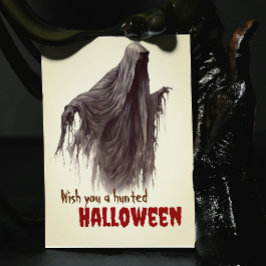Modern Funny Creepy Spooky Ghoul Haunted Halloween Kort