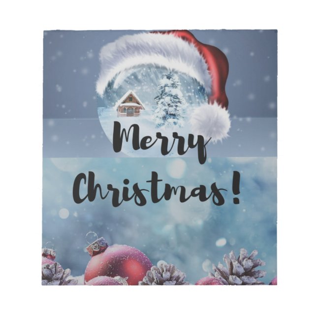 Modern funny cute Christmas reindeer      Anteckningsblock (Framsida)