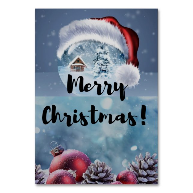 Modern funny cute Christmas reindeer      Bordsnummer (Framsidan)