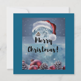 Modern funny cute Christmas reindeer Inbjudningar