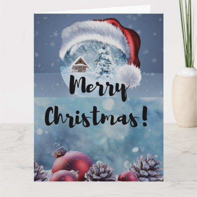 Modern funny cute Christmas reindeer      Kort (Framsida)