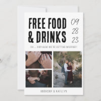 Modern Funny Free Food & Drinks Bröllop 3 Photo