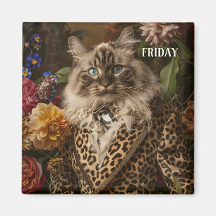 Modern Funny Pet Days Fredag Magnet
