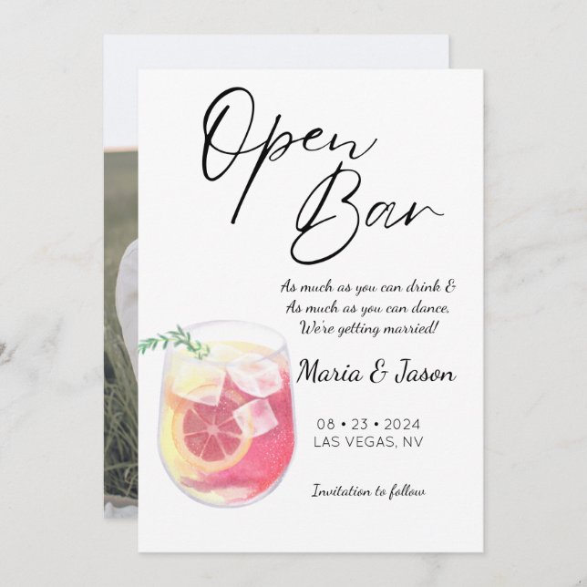 Modern Funny Photo Spara Datumet (Fram/baksida)