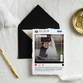 Modern Funny Social Media Bröllop Inbjudningar