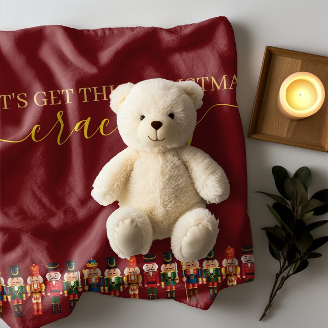 Modern Funny Unique Nutcracker Christmas Fleecefilt (Skapare uppladdad)