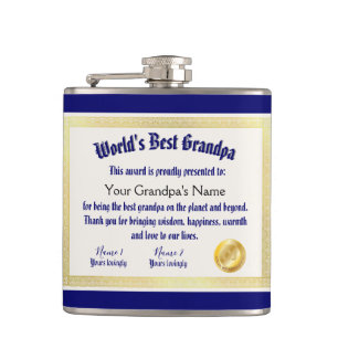 Modern Funny World's Best Grandpa Certificate Fickplunta