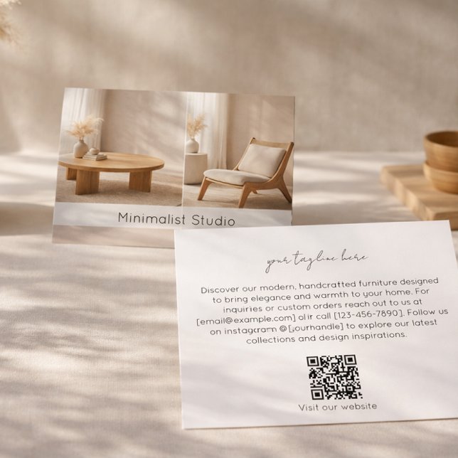 Modern Furniture Store Minimalist Interior Design  Visitkort (Skapare uppladdad)