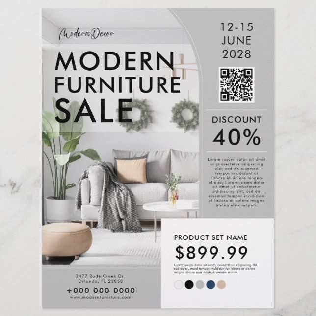 Modern Furstendömsdekör Marknadsföring och Reklamblad (Framsidan)
