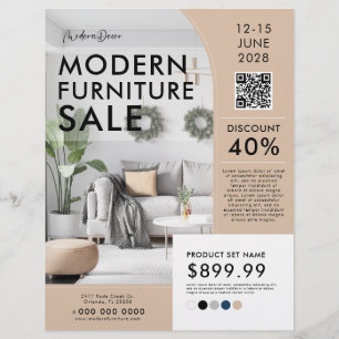 Modern Furstendömsdekör Marknadsföring och Reklamblad