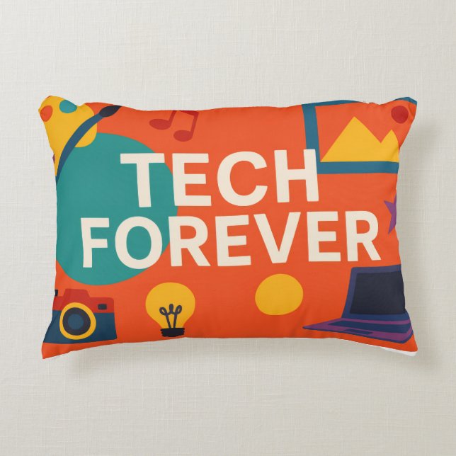 Modern Futuristic Design Pillow for Creative Mind Prydnadskudde (Framsidan)