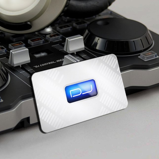 Modern futuristiska DJ faux metallic Visitkort (Skapare uppladdad)