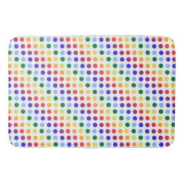 Modern Fuzzy Rainbow Polka-Dots Mönster Badrumsmatta