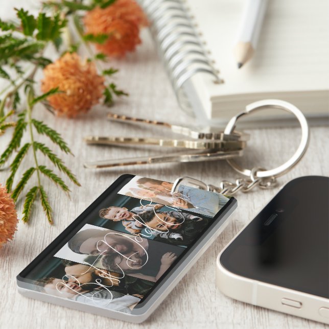 Modern fyra fotokollage Bästa Pappa någonsin (Högra Framsidan)