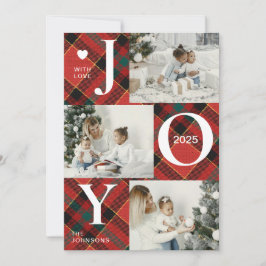 Modern fyra fotokollage | Joy God jul Julkort