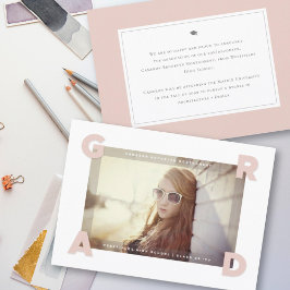 Modern fyra hörn GRAD enkel foto Studenten Meddelande