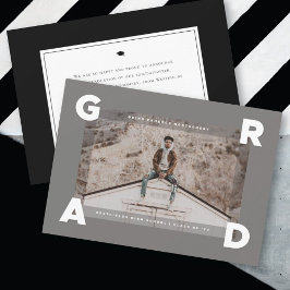 Modern fyra hörn GRAD enkel foto Studenten Meddelande