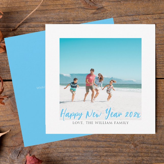 Modern fyrkantig fotogott nytt år julkort (Skapare uppladdad)