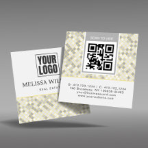 Modern Fyrkantig Geometrisk Mönster QR-kod