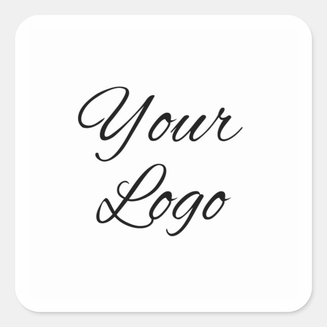 Modern fyrkantig logotyp anpassad dekal etikett (Framsida)