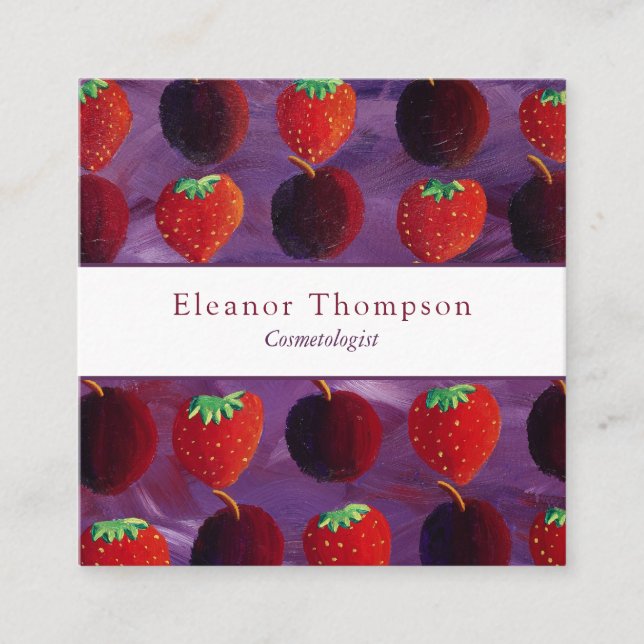 Modern fyrkantig professionell fyrkantigt visitkort (Framsida)