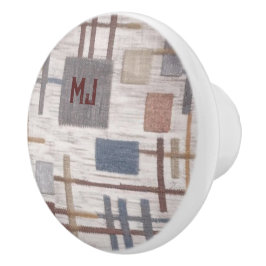 Modern fyrkantsdesign med Initialer, keramiskt dör Knopp