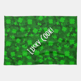 Modern Fyrklöver Blommigt Kökshandduk