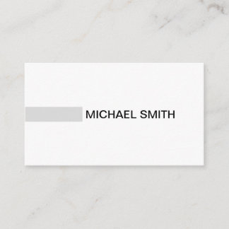 Modern Gainsboro Elegant Professionell Plain White Visitkort
