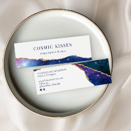 Modern Galaxy Colorful Stars Guld Logotyp judelry Litet Visitkort