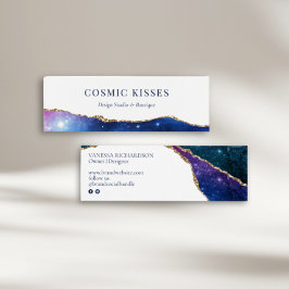 Modern Galaxy Colorful Stars Guld Logotyp judelry Litet Visitkort