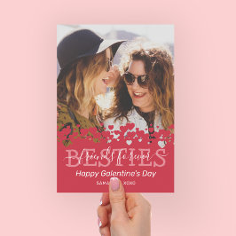 Modern Galentines Day Photo Helgdag Card Julkort