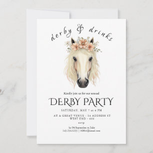 Modern Galopp Häst Derby Fest Equestrian Inbjudan