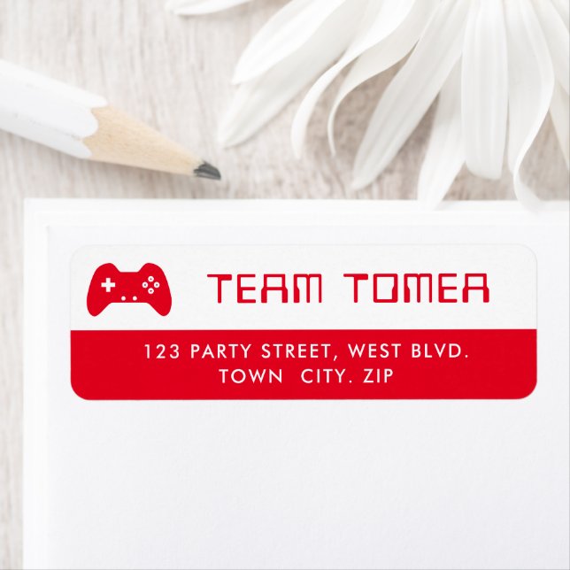 MODERN GAMING Pub Mitzvah coola Black Controller Returadress Etikett (Insitu)