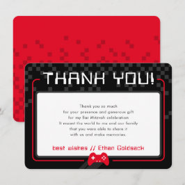 MODERN GAMING THANKS Pub Mitzvah coola black red Tack Kort