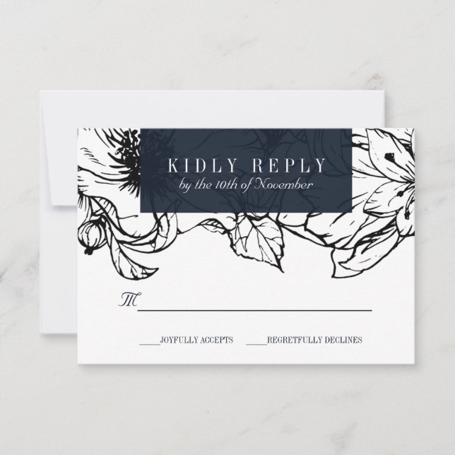 Modern Garden | Blå | bröllop OSA för Blommigt (Framsida)