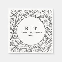 Modern Garden Blommigt Elegant Förlovningsfest