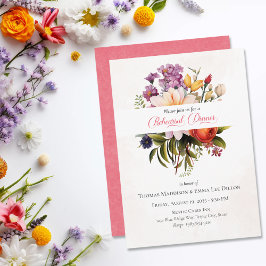 Modern Garden Blooms Rehearsal Dinner Inbjudningar