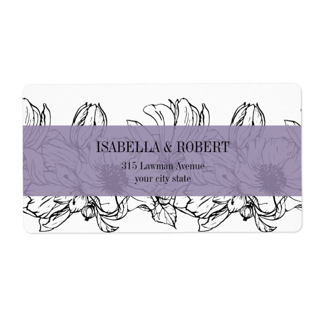 Modern Garden | Lavender | BLOMMIGT BRÖLLOP Fraktsedel (Framsidan)