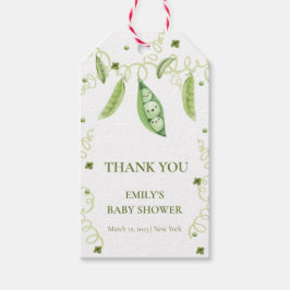 Modern Garden Sweet Pea in Pod Baby Shower Presentetikett